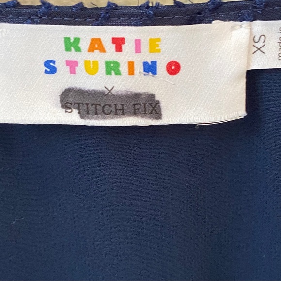 Katie Sturino for StitchFix Blue Wrap Bodysuit - Picture 7 of 11